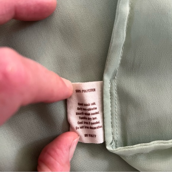 Decree Art Deco Blouse Sequins Neckline Sheer Chiffon Sleeveless Open Back Sz S - Picture 6 of 6